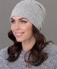 Серый меланж Шапка "Эшли Ветка"