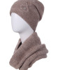 Светло-коричневый Шапка и снуд Junberg оптом