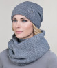 Серый меланж Шапка и снуд Junberg оптом