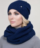 Лерс Тёмно-синий Шапка и снуд Junberg оптом